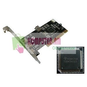 PCI FireWire 3-port TI TSB43AB23 1394a Card