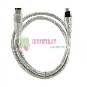 FireWire-FireWire 6-pin (M) 4-pin (M) 0.5 meter 1394A Cable